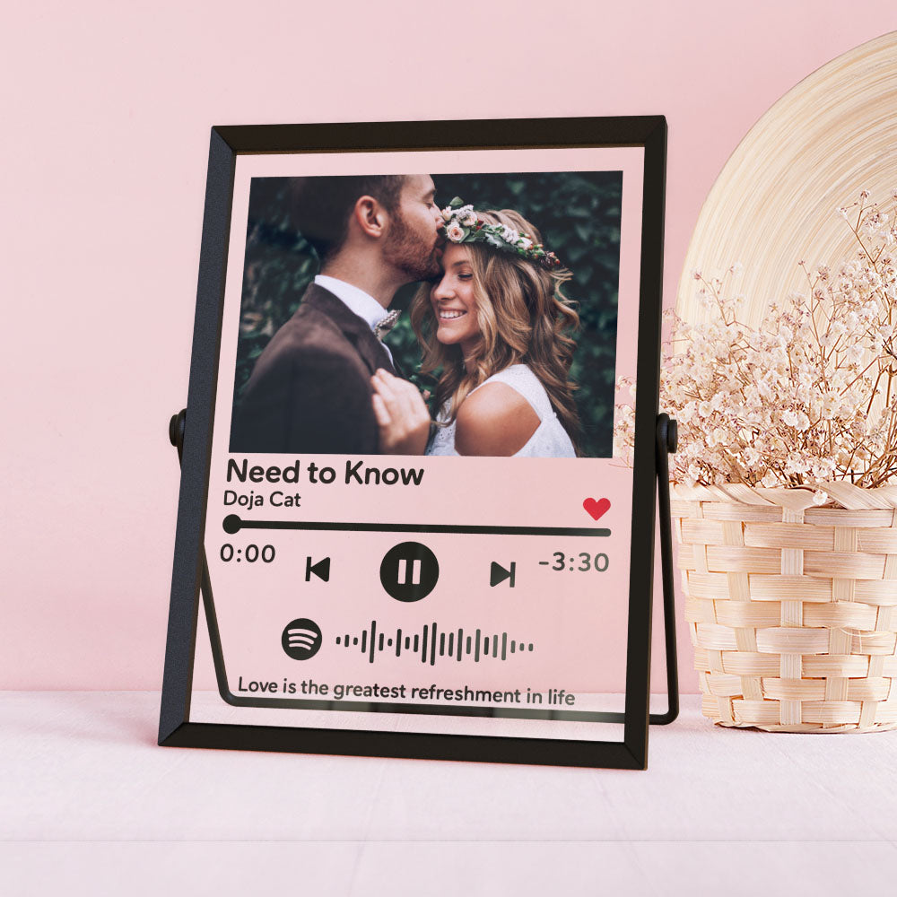 Custom Spotify Desktop Photo Frame Custom Black Decoration Gift