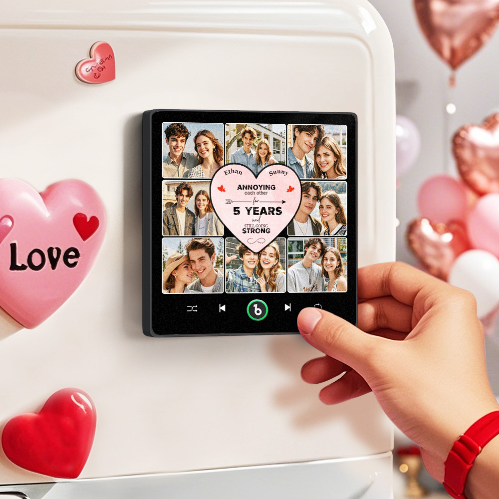 Personalized Music Fridge Magnet Special Anniversary Gift Custom Music Magnets Can Play Songs Gift for Couple