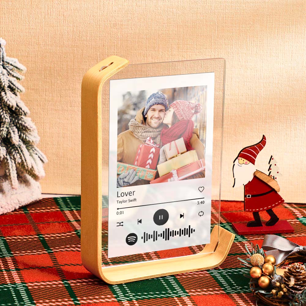 Custom L-shape Spotify Photo Frames Personalized Acrylic Picture Frame for Tabletop or Desktop Decor