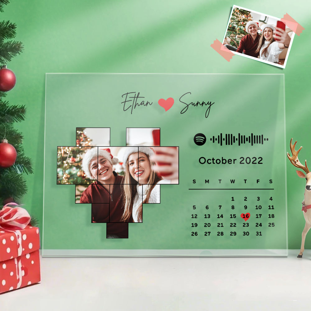 Christmas Gifts Custom Spotify Plaque Spotify Code Song Decor Photo Decor Gift For Couples