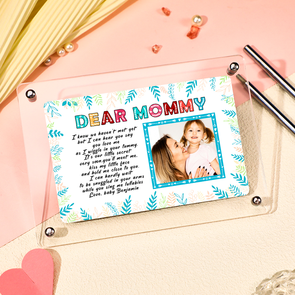 Custom Photo Mommy I Can Hear You Say You Love Me Gift For Mom Personalized Custom Acrylic Plaque