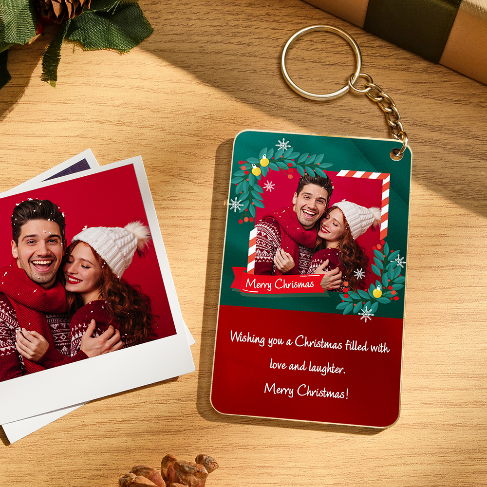 Merry Chrismas Keychain Custom Spotify Keychain Photo Keychain Special Chrismas Gift