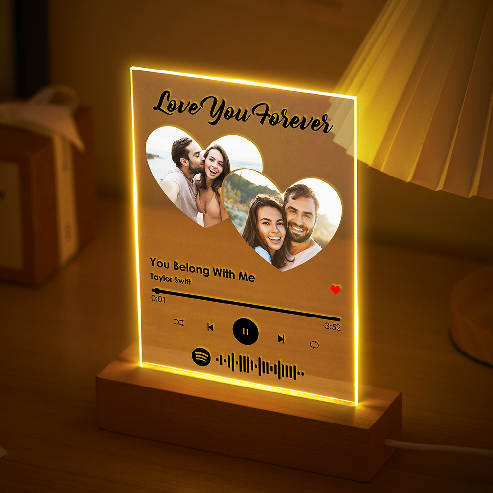 Valentine Night Light Custom Photo Night Light Gifts for Her