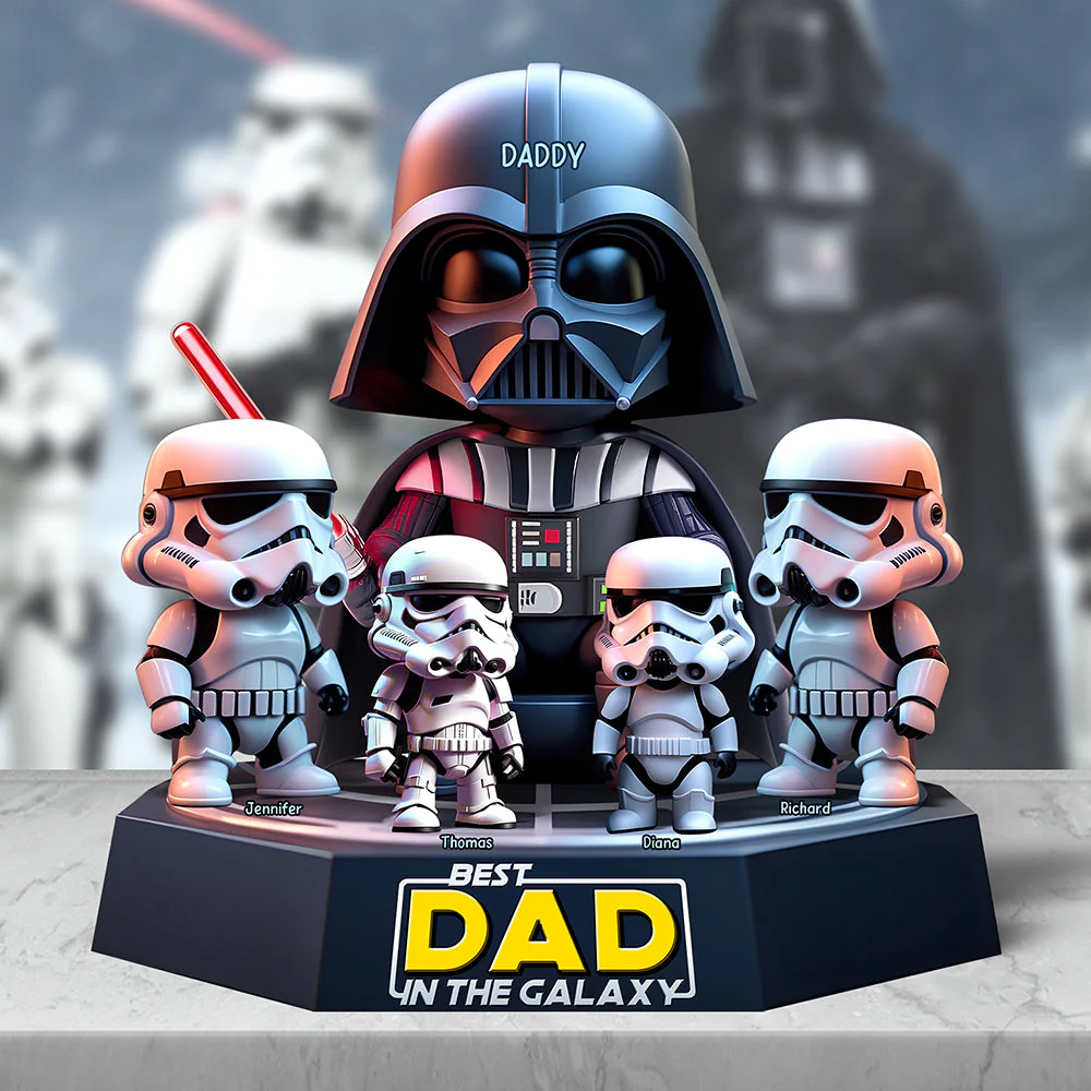 Personalized Gifts For Dad Acrylic Plaque, Best Dad In The Galaxy - 