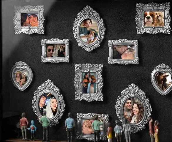 Valentine's Day Museum of Us Personalized Photo Frame Custom Couples Gift for Her Cute Miniature Museum Gifts Meaningful Gift - 