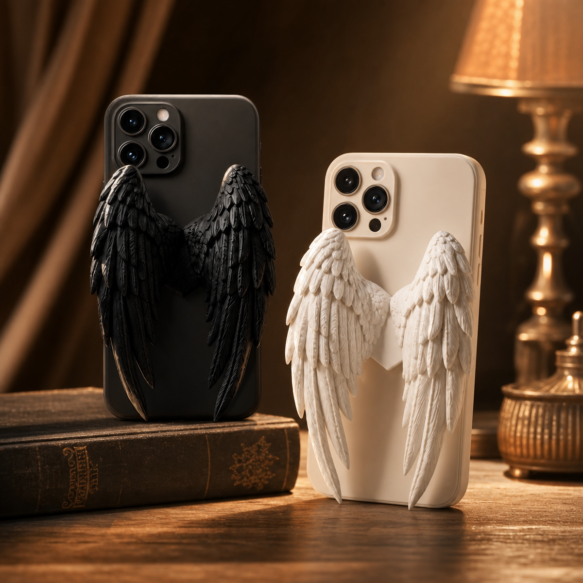 Angel Wings Magnetic Phone Holder – 3D Guardian Wing Design Phone Stand - 