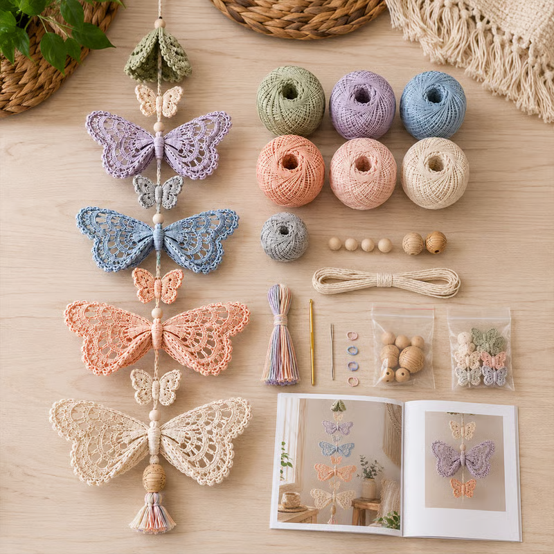 Butterfly Garden Cascade DIY Crochet Kit