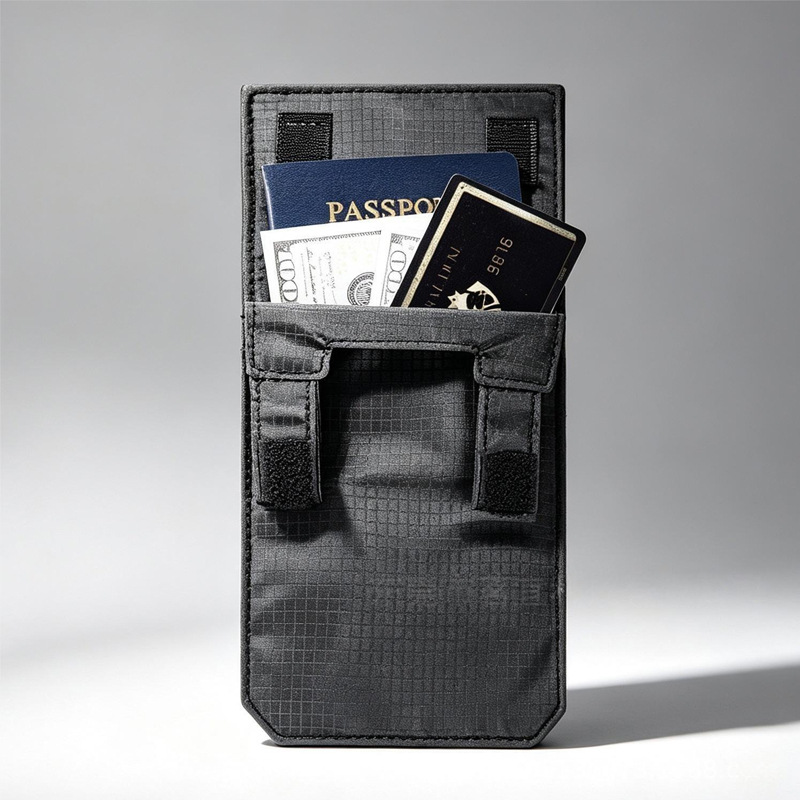 Hidden Belt Wallet – Slim Concealed Waist Wallet for Cash, Cards & Passport - 