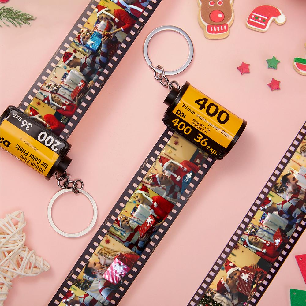 Personalized Photo Film Roll Keychain -Keychain With Picture And Song-Gift For Her - 