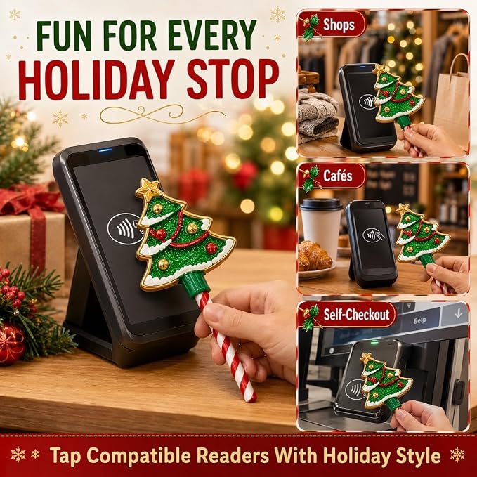 Christmas Card Payment Wand – Tap-to-Pay Contactless Payment Stick - 
