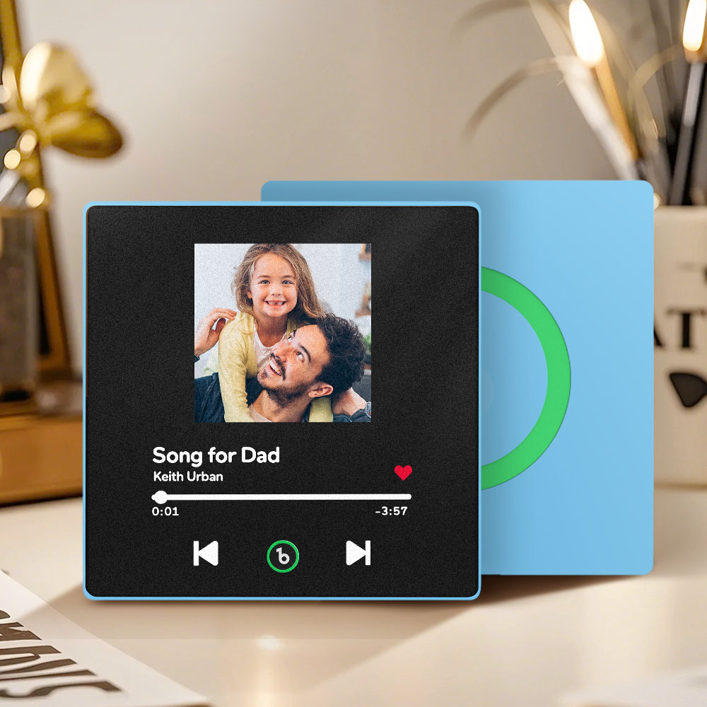 Custom Music & Photo Fridge Magnet Supports Bluetooth Connectivity Father's Day Gifts with Photo - 
