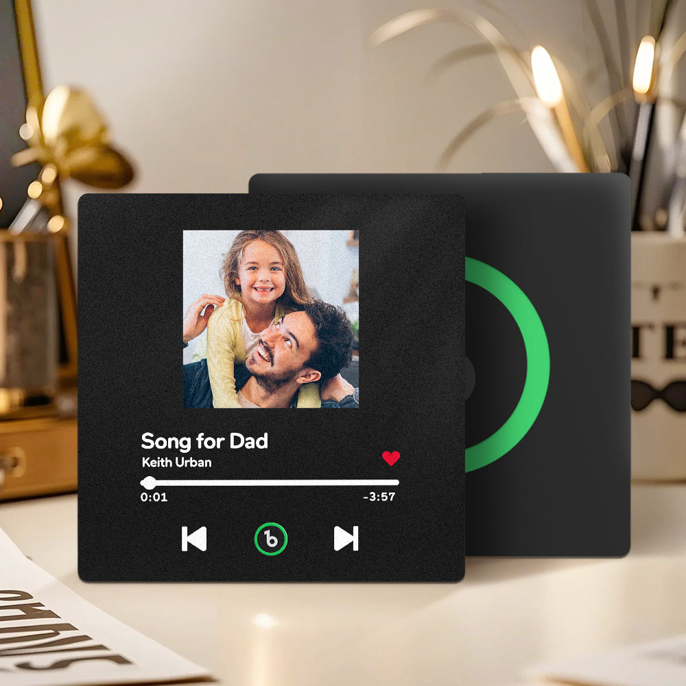 Custom Music And Photo Music Fridge Magnets Father's Day Gifts Frameless Fridgebeats - 