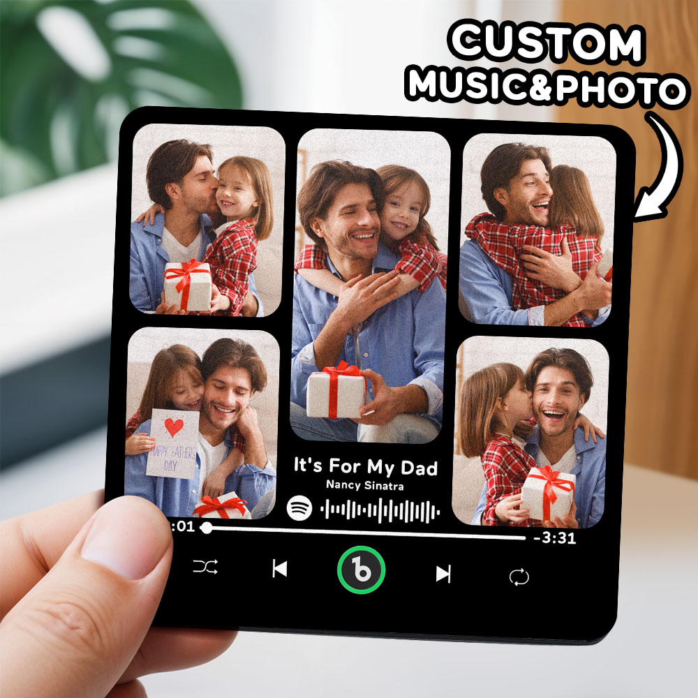 Custom Music Fridge Magnets Custom Music Fridge Magnet Colorful Frame Album Fridge Magnet Can Play Songs Gift for Dad