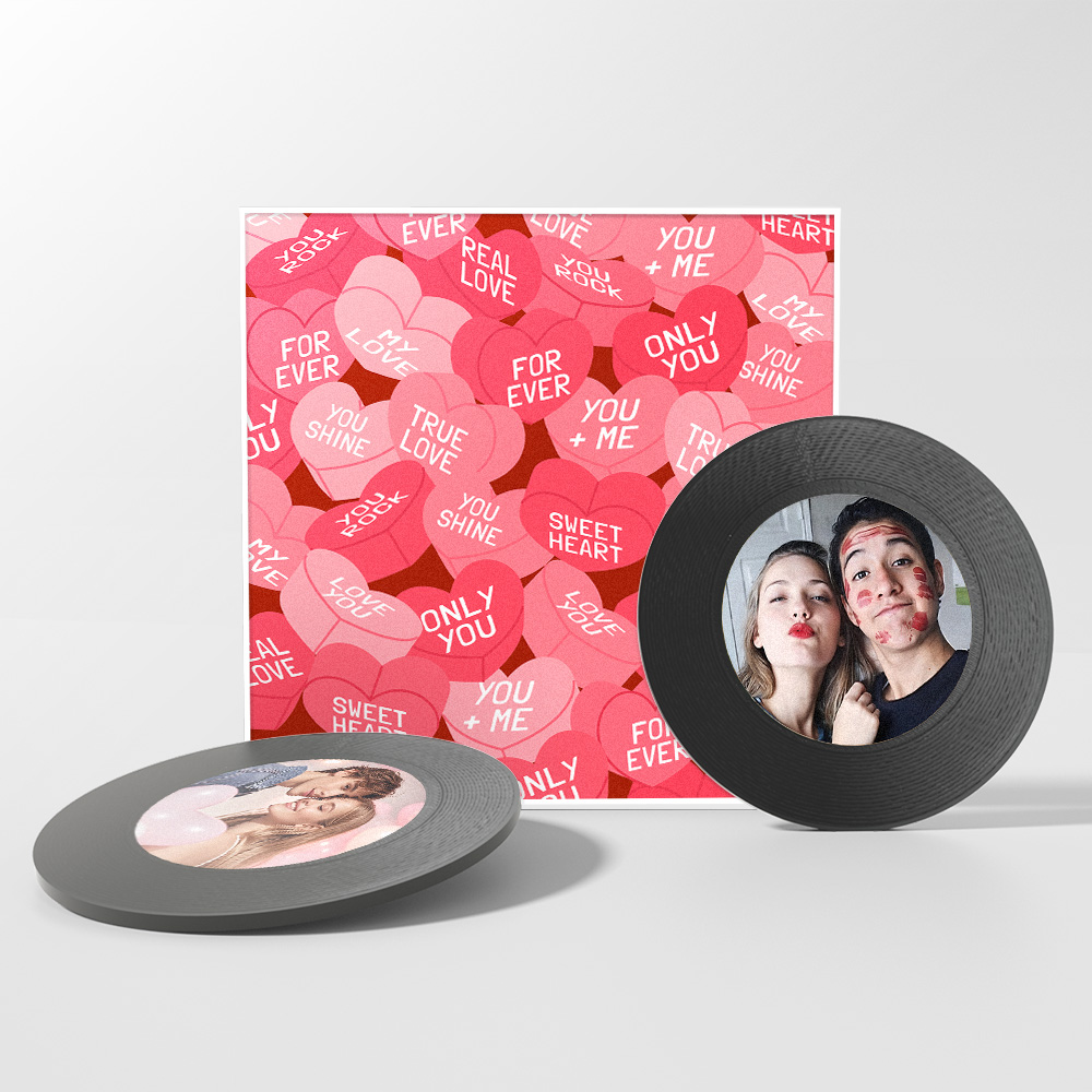 Custom Music And Photo Fridge Magnet Supports NFC Functionality Heart Fridge Magnet Valentine's Gift