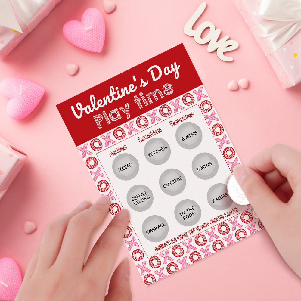 Naughty Play Time Scratch Card Funny Valentine's Day Scratch off Card - soufeelus