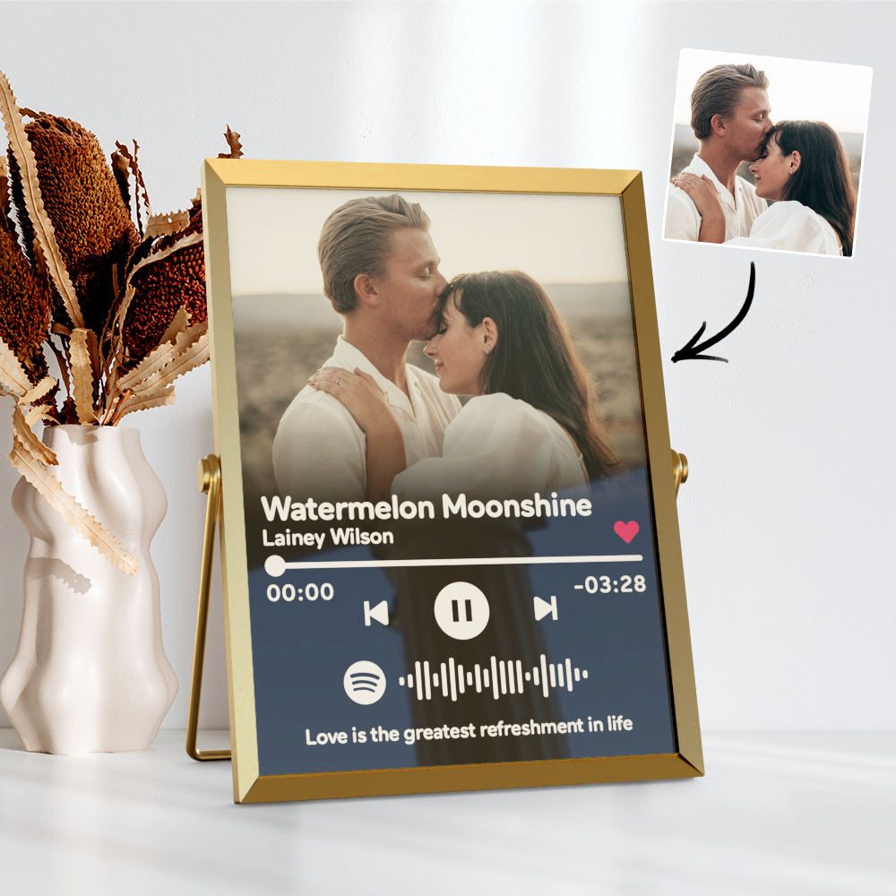 Gift for Her Custom Photo Plaque Music Display Plaque Custom Scannable