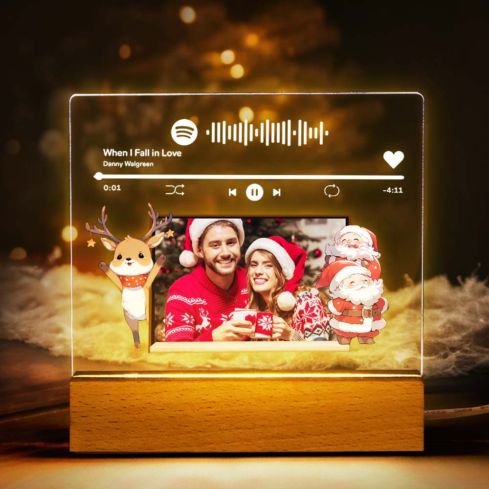 Personalized Spotify Light Night Custom Christmas Lamp Custom Christmas Gift for Lover