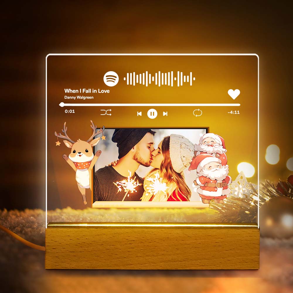 Personalized Spotify Light Night Custom Christmas Lamp Custom Christmas Gift for Lover