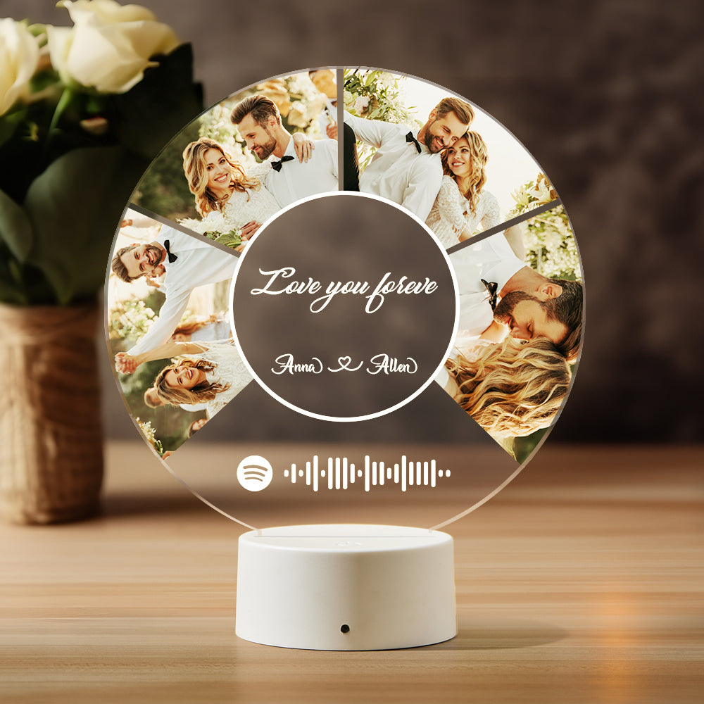 Custom Spotify Lamp Personalized Night Light Romantic Photo Light Gifts for Lover
