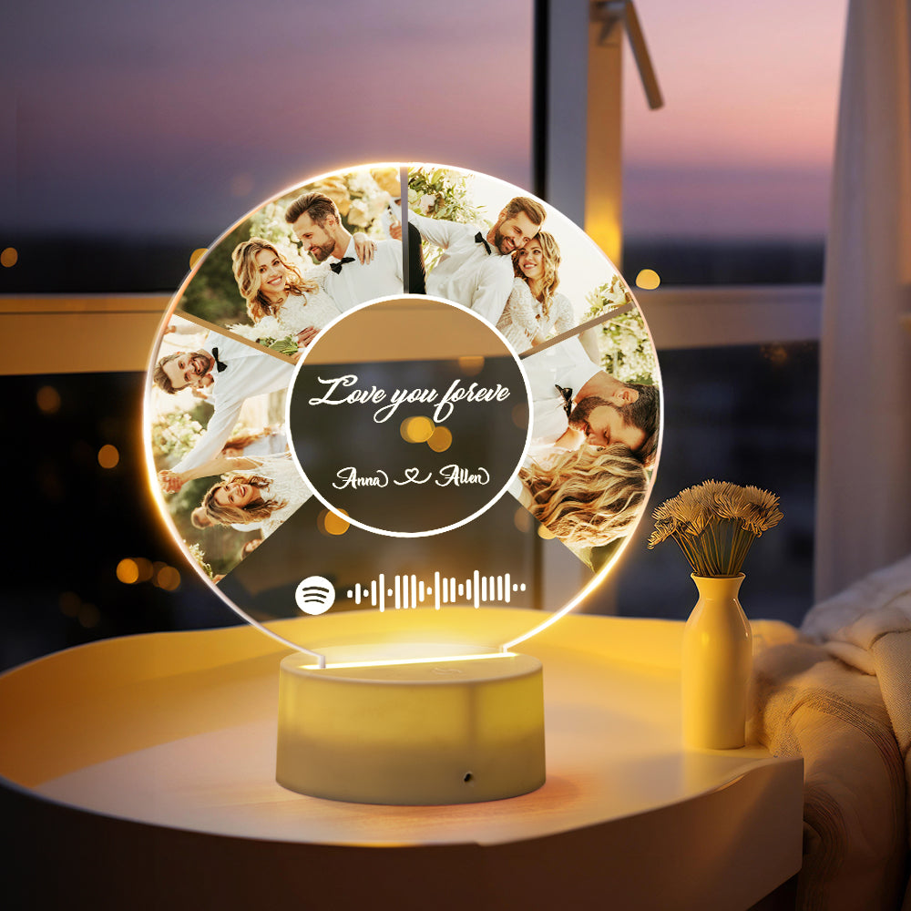 Custom Spotify Lamp Personalized Night Light Romantic Photo Light Gifts for Lover - 