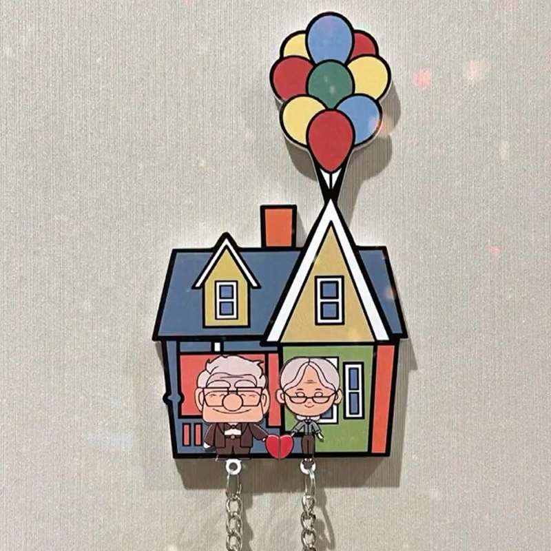 Up Couple Keychain Holder Creative Wall Sticker Couple Pendant Cartoon Gift - 