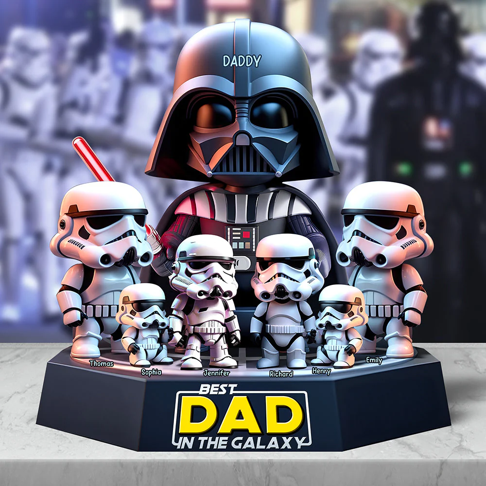 Personalized Gifts For Dad Acrylic Plaque, Best Dad In The Galaxy - 