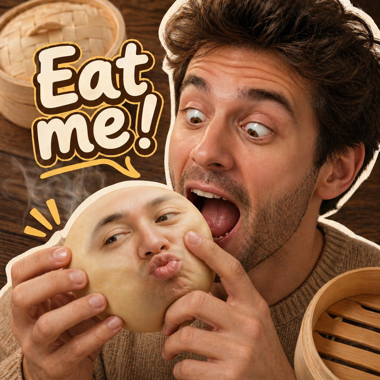 Custom Face Squishy Bun Personalized Funny Stress Relief Toy Custom Photo Squeeze Gift Unique Gag Gift for Friends & Family - 