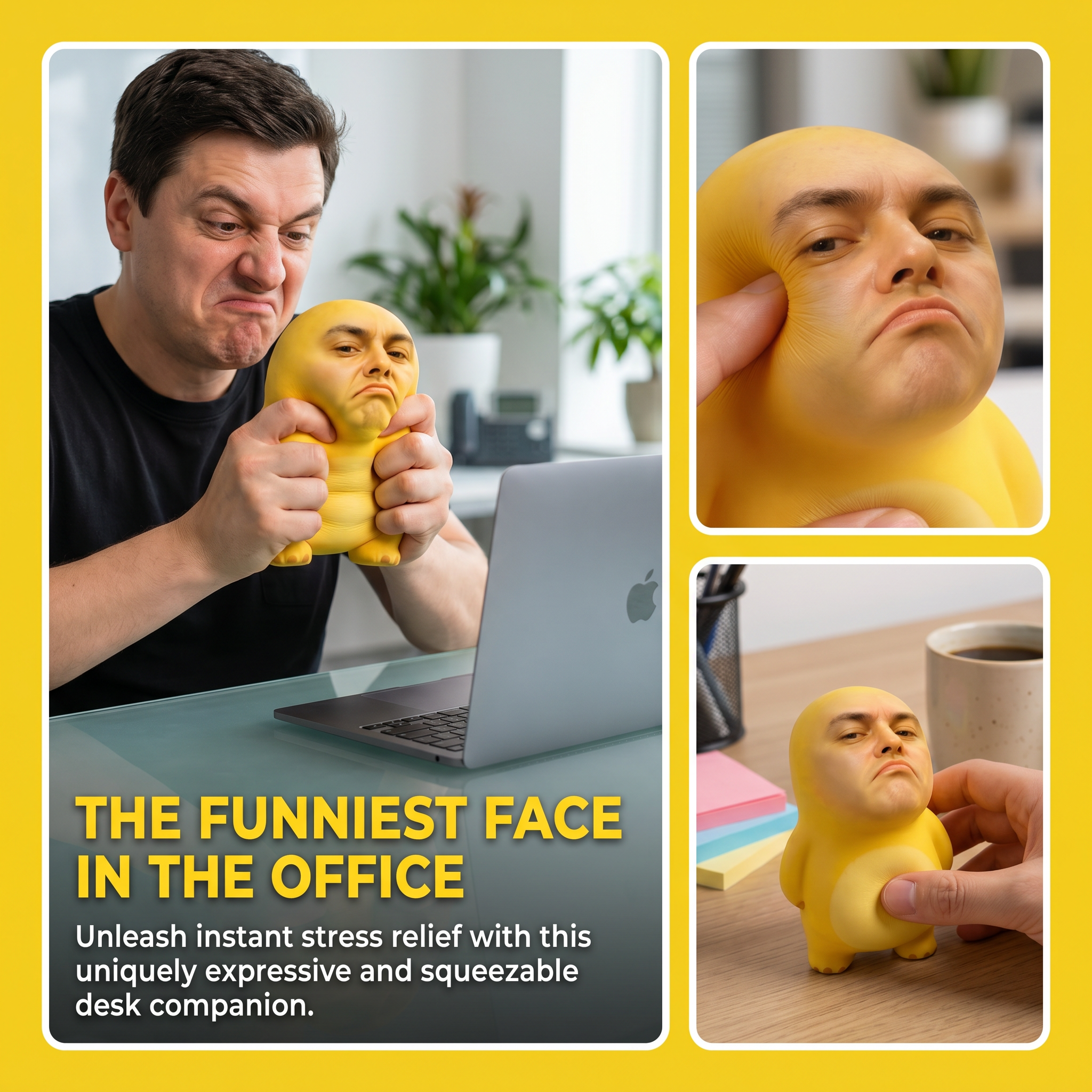 Custom Face Slow-Rebound Squishy Stress Relief Doll Personalized Stress Relief Squeeze Toy Funny Anxiety Relief Gift