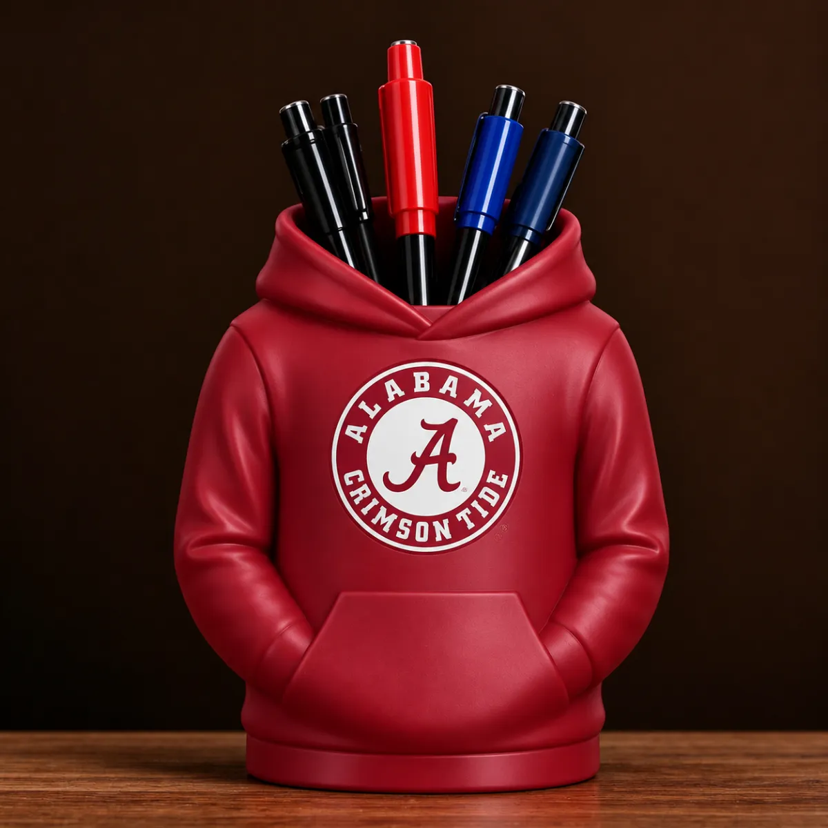 College Hoodie Desk Organizer, Pen Pencil and Utensil Holder, 3D Printed College Football Office and Kitchen Decor, Fan Gift - 