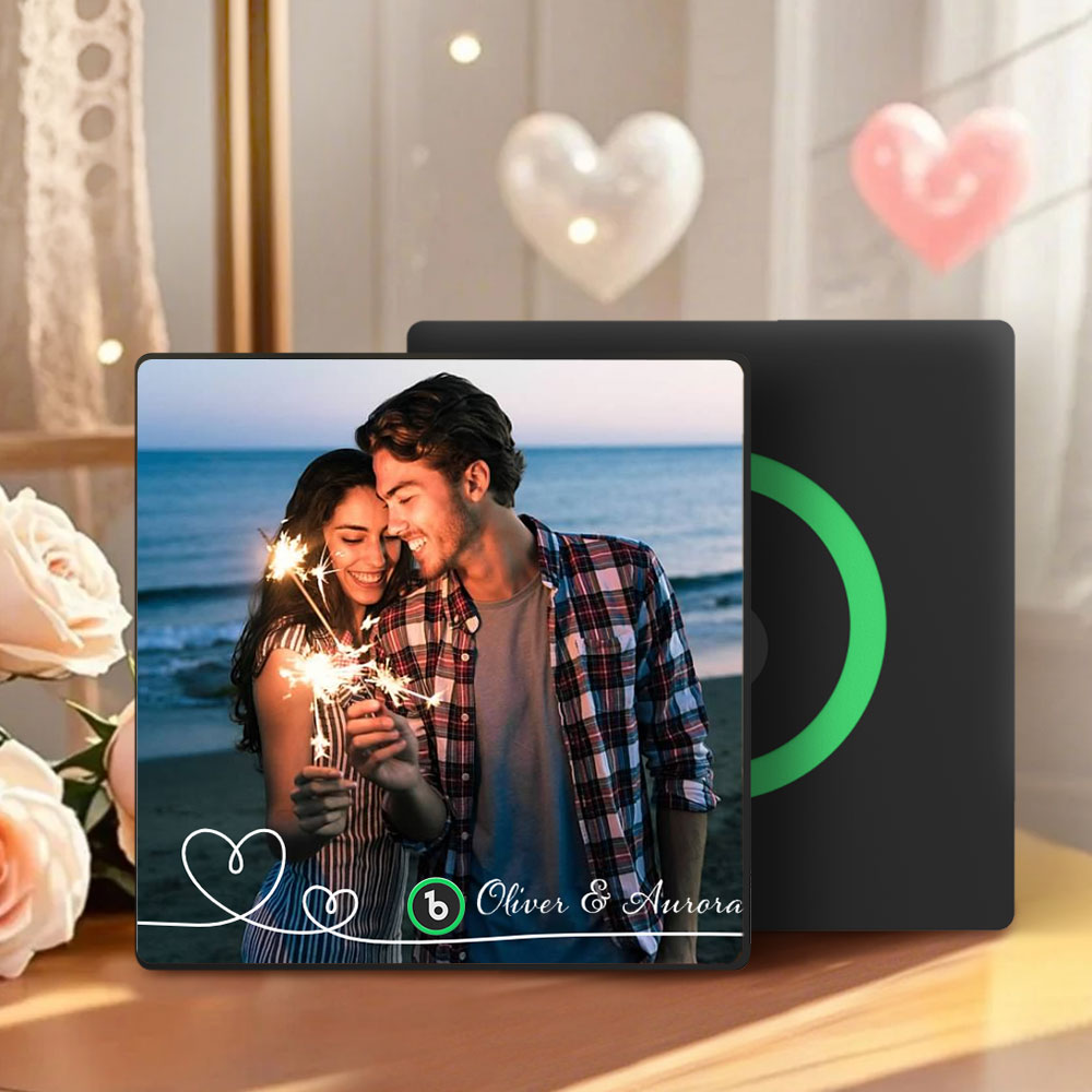 Custom Music Fridge Magnet Couple Photo Warm  Magnet Custom Music Fridge Magnet For Her - 