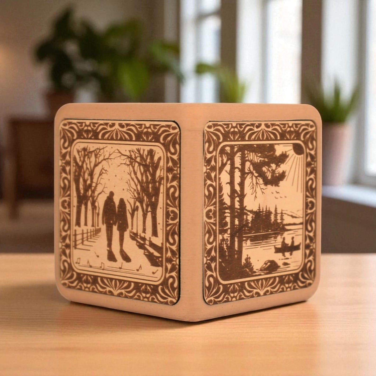 Custom Four Seasons Love Music Box Personalized Valentine's Gift for Her