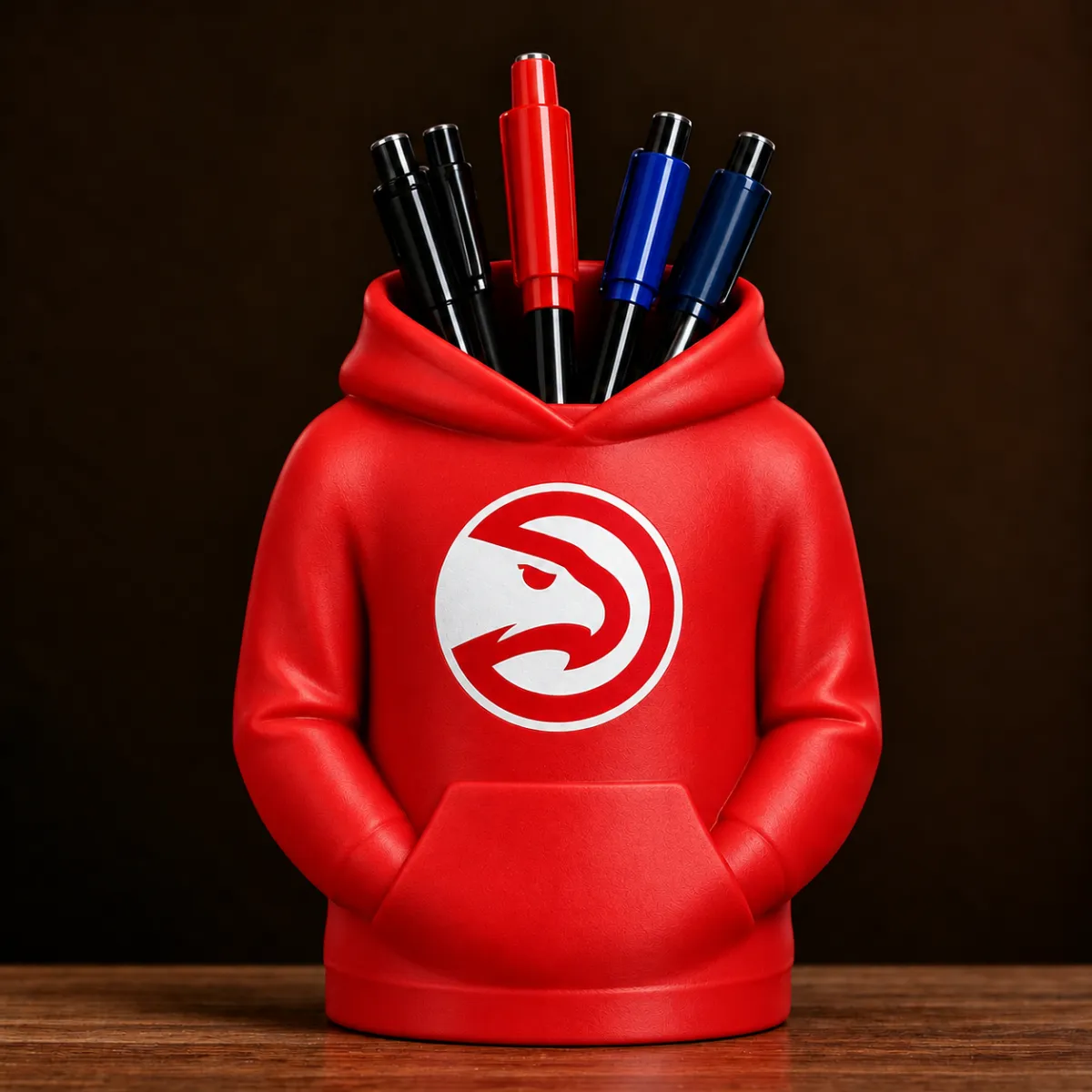 Basketball Hoodie Desk Organizer, Pen Pencil and Utensil Holder Fan Gift - 