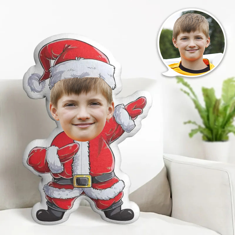 Custom Face Pillow Personalised Photo Pillow Suede Christmas Dress MiniMe Pillow Gifts for Christmas
