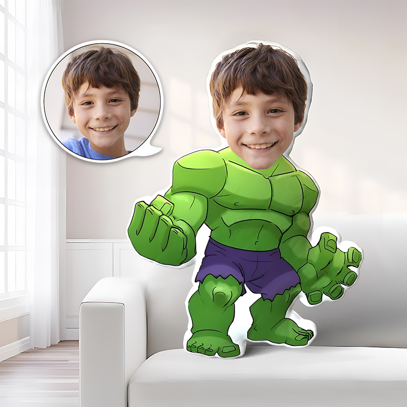 My Face Pillow Custom Face Pillow MiniMe Pillow Personalised Photo Pillow Gift Hulk Pillow Gifts