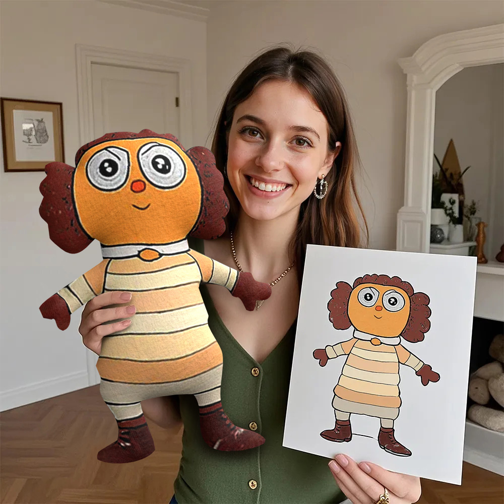 Turn Drawings into Personalized Plushies Custom Photo-to-Plush Replicas for One-of-a-Kind Kids' Gifts 15in