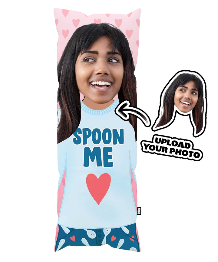 Custom Cuddle Body Pillow Spoon Me Face Pillow - MiniMePillowAU
