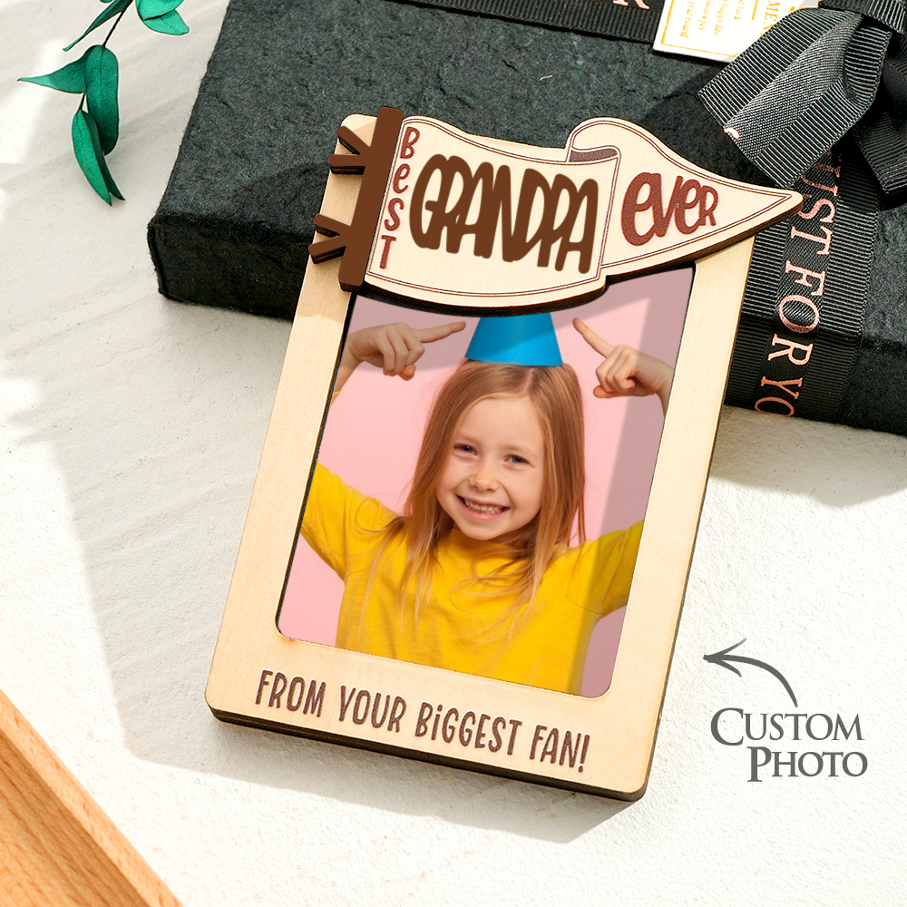 Custom Photo Engraved Frame Fridge Personalized Picture Frame Fridge Magnet Gift for Kids - MiniMePillowAU