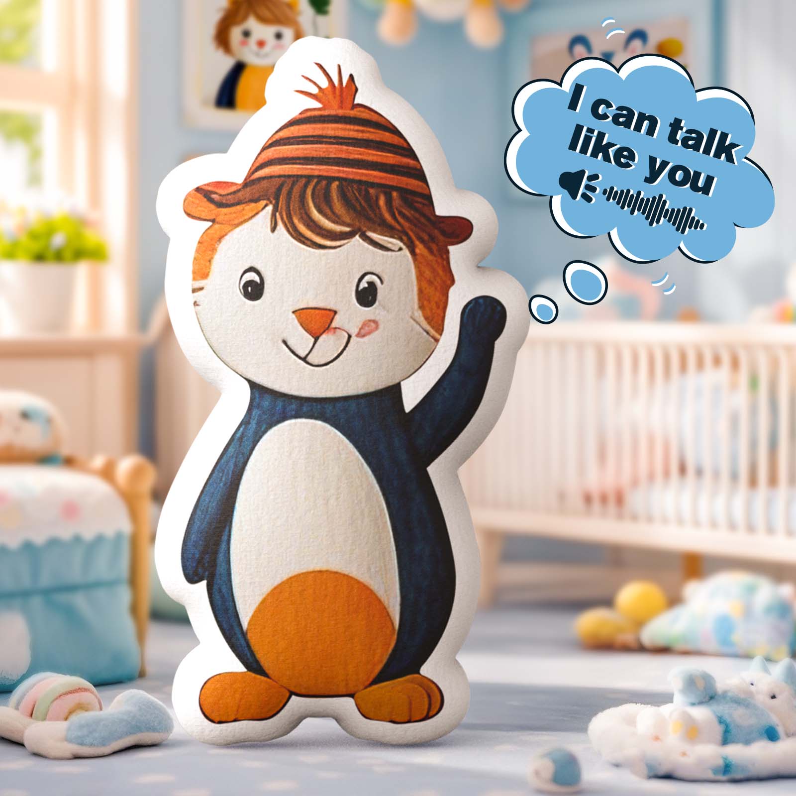 Custom Kids' Drawing Sound Plush - Personalised Hand-Drawn Recording Shaped Doll