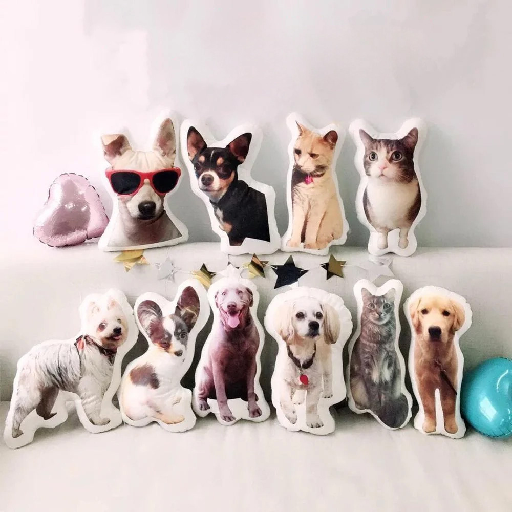 3D Portrait Pillow, Custom Pet Photo Pillow, Custom Pet Face Pillow