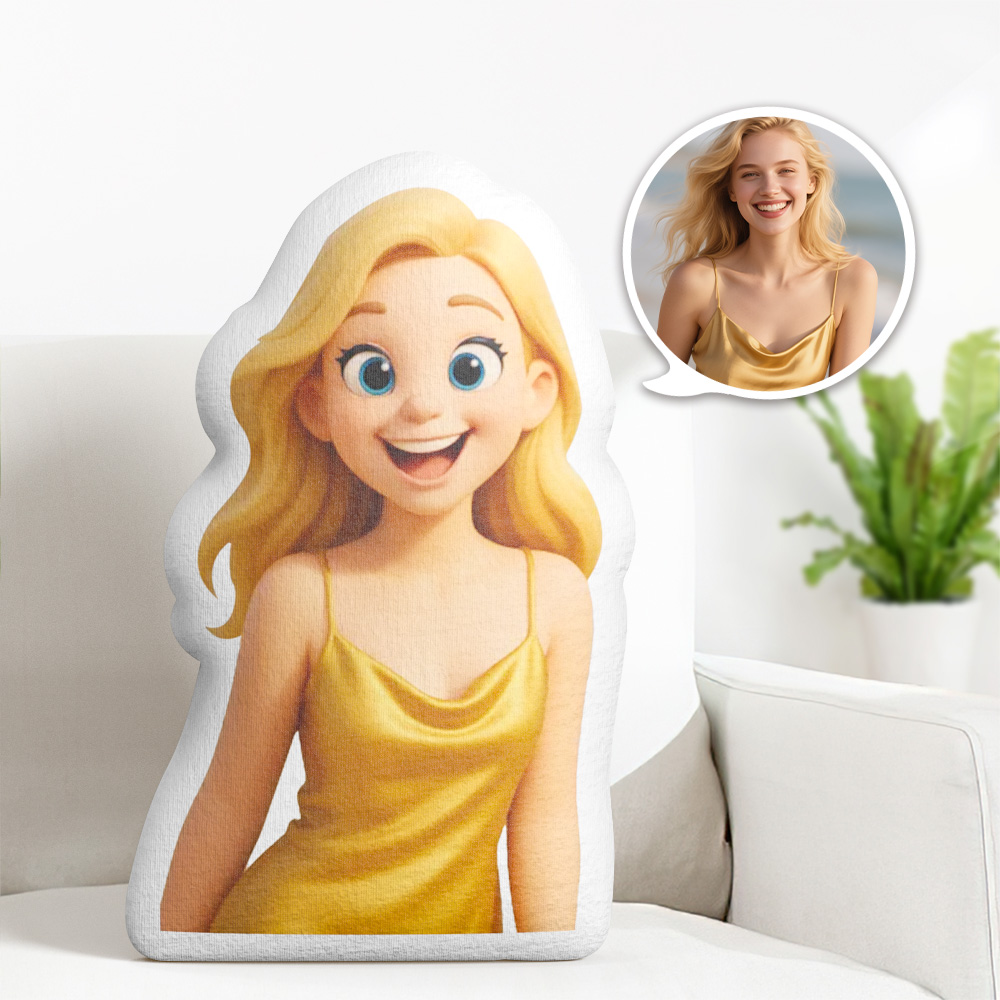 Custom Face Body Pillow 3D Cartoon Throw Pillow Home Decor Gift