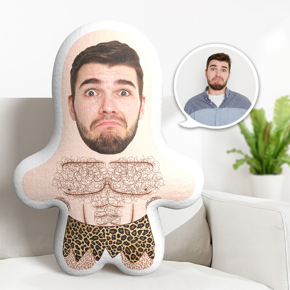 Custom Photo Face Pillow Caveman Face Pillow Funny - MiniMePillowAU