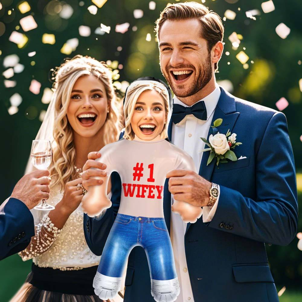 Personalized Air Minime #1 WIFEY Funny Inflatable Doll Custom Blow Up Dolls Gift For Wife - MiniMePillowAU