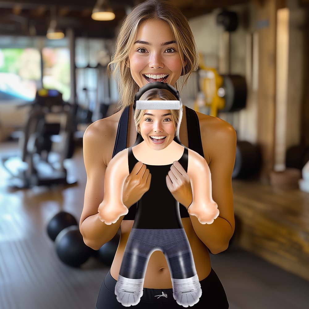 Personlized Sports Girl Air Minime Doll Funny Blow Up Sports Enthusiast Dolls Gifts - MiniMePillowAU
