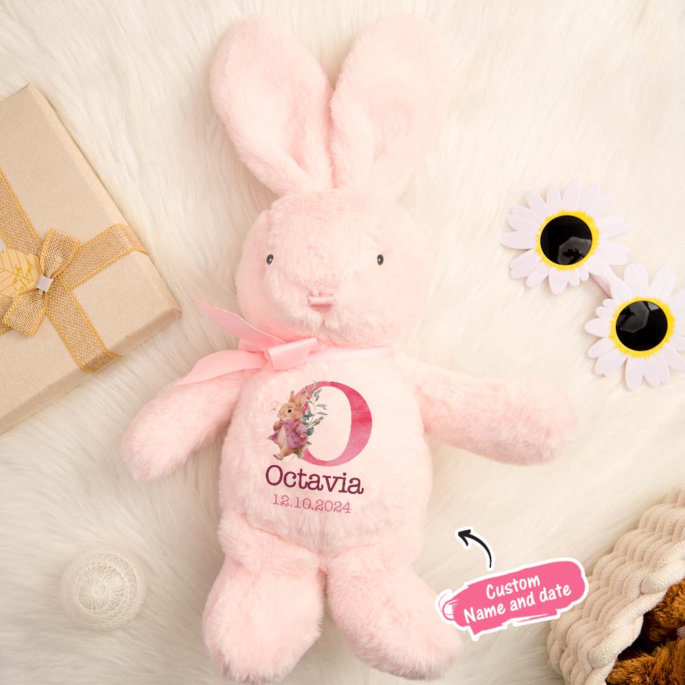 Personalized Bunny Rabbit Plush Stuffed Toy Gift for Children - MiniMePillowAU