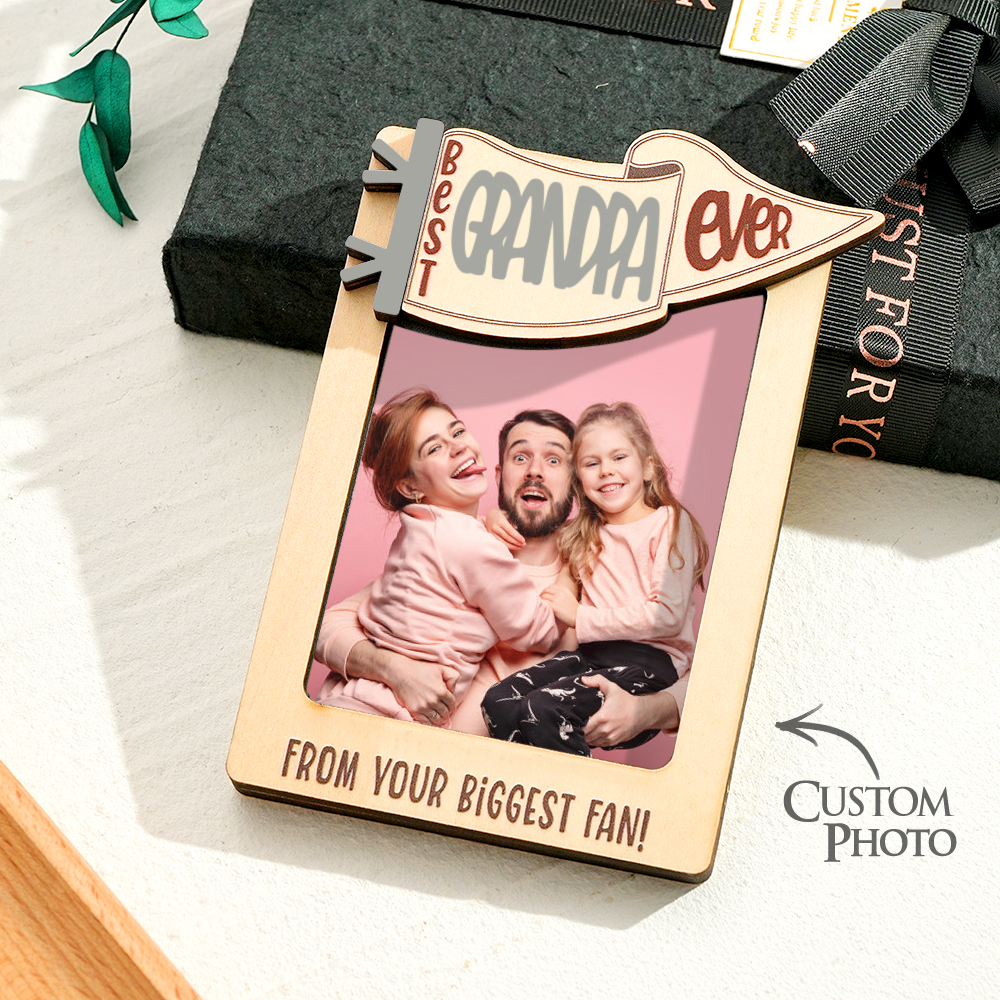 Special Gift for Family Personalized Engraved Photo Frame Fridge Magnet - MiniMePillowAU