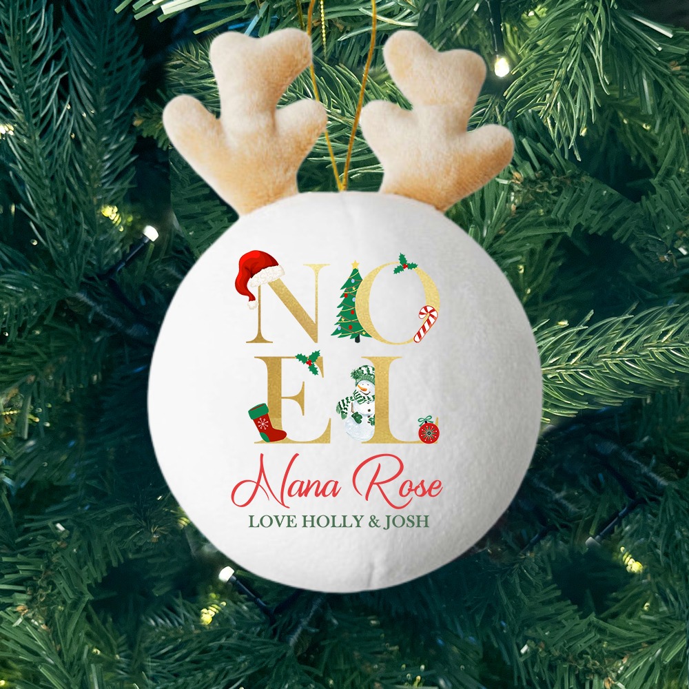 Noel - Personalised Fabric Christmas Decoration - MiniMePillowAU