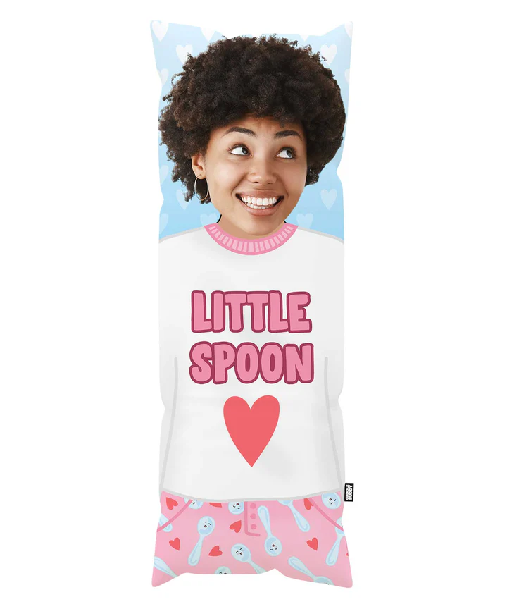 Custom Cuddle Body Pillow Little Spoon for Him - MiniMePillowAU