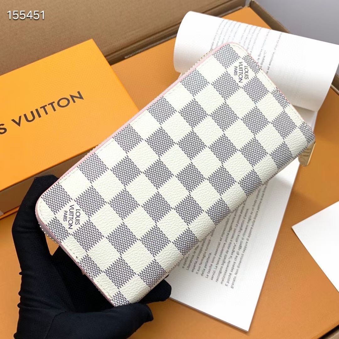 ルイ・ヴィトン ポルトフォイユ・クレマンス ダミエ・アズール ラウンドファスナー長財布