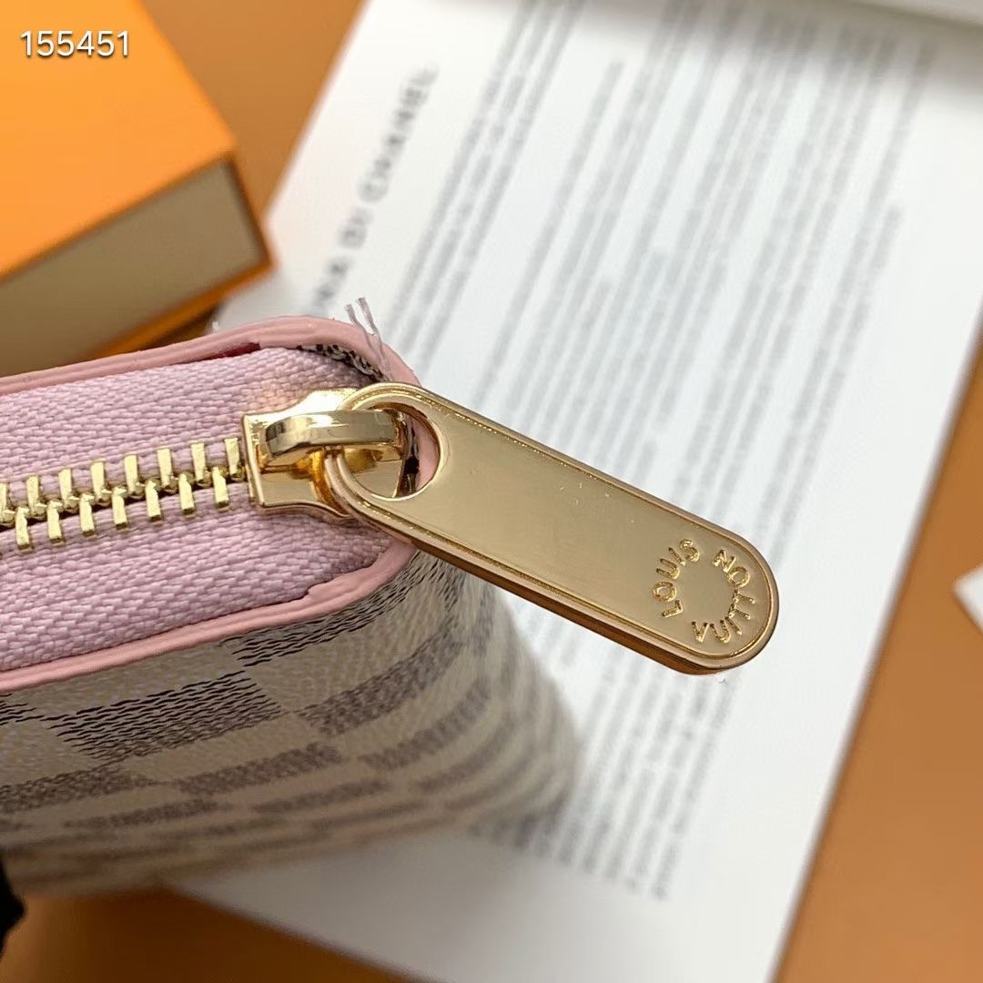 ルイ・ヴィトン ポルトフォイユ・クレマンス ダミエ・アズール ラウンドファスナー長財布