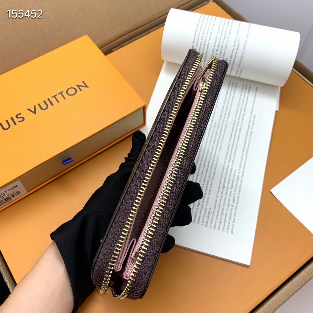 ルイ・ヴィトン ポルトフォイユ・クレマンス ダミエ・エベヌ ラウンドファスナー長財布